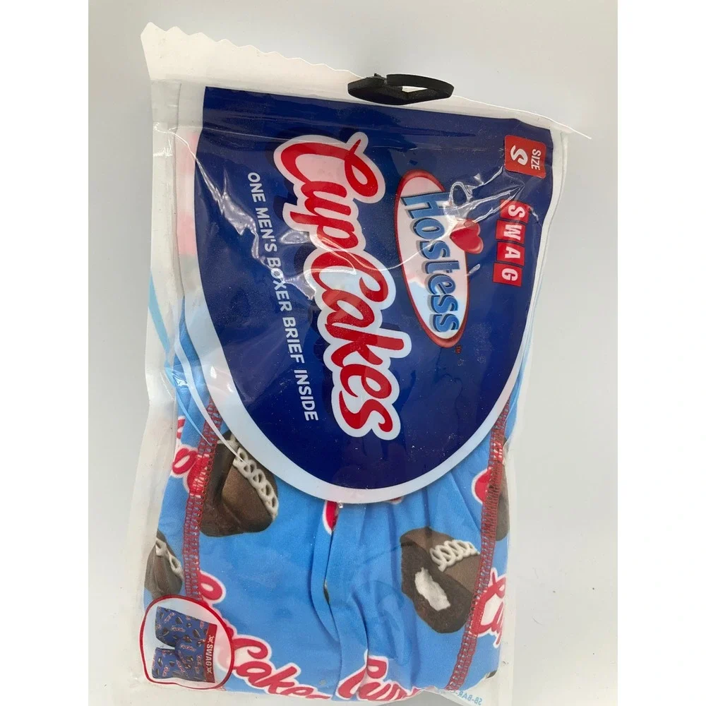 SWAG Hostess CupCakes Print Mens Boxer Briefs Blue Red Size S SB-BAR-CU